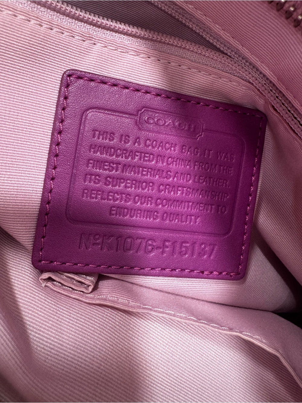 Coach Pink and Magenta Signature Stripe Tote with Heart-Print Scarf - Picture 6 of 7